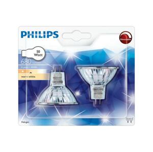 Philips SADA 2x Priemyselná žiarovka Philips HALOGEN GU5,3/50W/12V 3000K