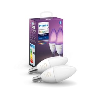 Philips SADA 2x LED Stmievateľná žiarovka Philips Hue WHITE AND COLOR E14/5,3W/230V