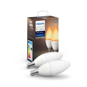 Philips SADA 2x LED Stmievateľná žiarovka Philips Hue WHITE B39 E14/4W/230V 2200K-6500K