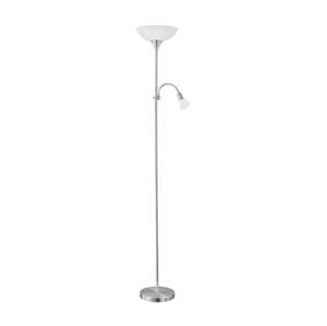 Eglo EGLO 82842 - Stojacia lampa UP 2 1xE27/60W + 1xE14/25W nikel