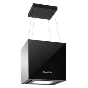 Klarstein Kronleuchter, digestor, 45 cm, ostrovčekový, 600 m3/h, LED, sklo, zrkadlové strany, čierny