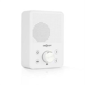 OneConcept Plug+Play FM, rádio do zásuvky, FM tuner, USB, BT, biele