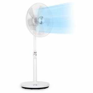 Klarstein Clear Stream, stojanový ventilátor, 16" (40 cm), 28 W, 3120 m3/h, oscilácia 90°, biely