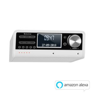 Auna Intelligence DAB+, kuchynské rádio, hlasové ovládanie Alexa, Spotify, bluetooth, biele