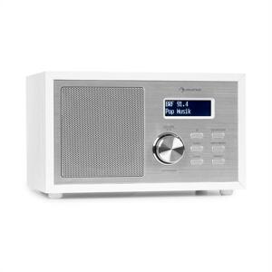 Auna Ambient DAB+/FM, rádio, BT 5.0, AUX vstup, LCD displej, budík, časovač, drevený vzhľad, biele