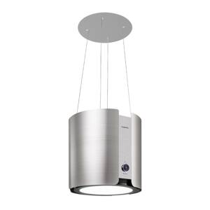 Klarstein Skyfall Smart, ostrovčekový digestor, Ø 45 cm, recirkuácia 402 m³/h, LED, nehrdzavejúca oceľ, strieborný