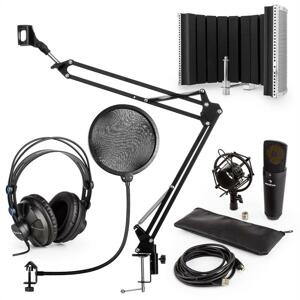 Auna MIC-920B USB mikrofónová sada V5 slúchadlá, mikrofón, mikrofónové rameno , pop filter, mikrofónový panel