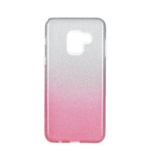 Puzdro 3in1 Shimmer TPU Samsung Galaxy A8 A530 2018 - ružovo-strieborné