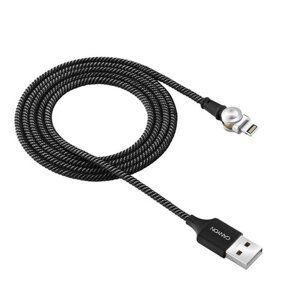 Canyon CNS-CFI8B, 1m kábel Lightning/USB, nabíjací (nie prenos dát), 5V/2A, 3.2mm, s magnetickým okrúhlym úchytom kon