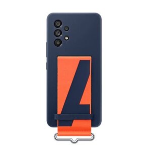 EF-GA536TNE Samsung Silikonový Kryt vč Popruhu pro Galaxy A53 5G Navy (Pošk. Balení)