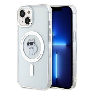 Karl Lagerfeld IML Choupette MagSafe Zadní Kryt pro iPhone 15 Transparent