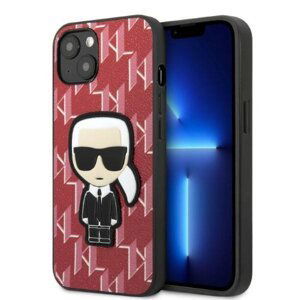 Karl Lagerfeld case for iPhone 13 KLHCP13MPMNIKPI red hard case Monogram Iconic Karl