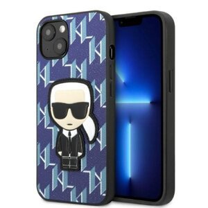 Karl Lagerfeld case for iPhone 13 Mini KLHCP13SPMNIKBL blue hard case Monogram Iconic Karl