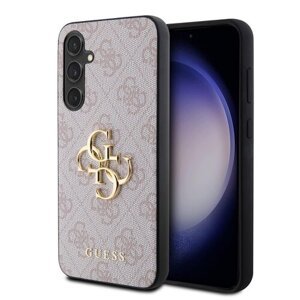 Guess PU 4G Metal Logo Zadní Kryt pro Samsung Galaxy S23 FE Pink