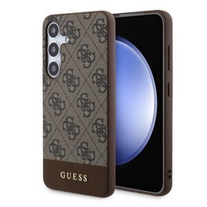 Puzdro Guess 4G Stripe Samsung Galaxy S24 5G - hnedé