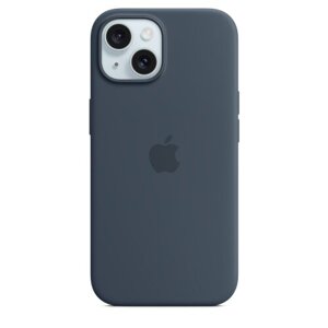 MT0N3ZM/A Apple Silikonový Kryt vč. Magsafe pro iPhone 15 Storm Blue