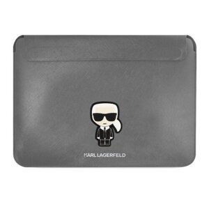 Karl Lagerfeld Saffiano Ikonik Computer Sleeve 16" Silver (Pošk. Balení)