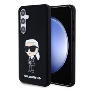 Karl Lagerfeld Liquid Silicone Ikonik NFT Zadní Kryt pro Samsung Galaxy S24+ Black