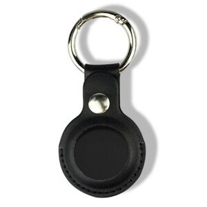 Tactical Kožené Pouzdro s karabinou pro AirTag Black