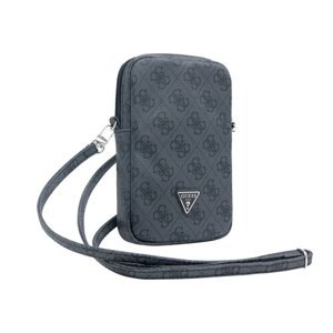 Mini Kabelka Guess PU 4G Triangle Logo so zipsom - čierna
