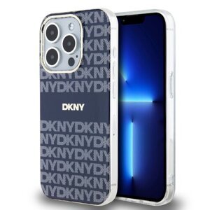 DKNY PC/TPU Repeat Pattern Tonal Stripe Magsafe Zadní Kryt pro iPhone 15 Pro Blue