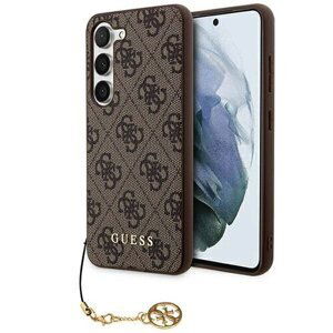 Guess 4G Charms Zadní Kryt pro Samsung Galaxy A35 5G Brown