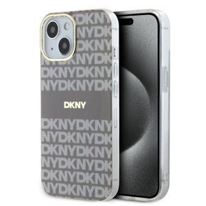 DKNY PC/TPU Repeat Pattern Tonal Stripe Magsafe Zadní Kryt pro iPhone 13 Beige