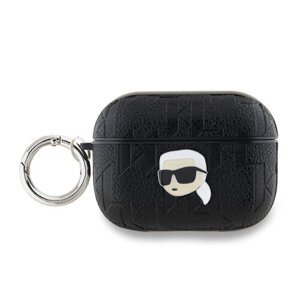 Karl Lagerfeld PU Embossed Karl Head Pouzdro pro AirPods 3 Black