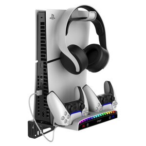 iPega P5S011 Stojan na Stěnu pro PS5/PS5 Slim/PS5 Pro s Dual Charger Dock pro PS5 Ovladač