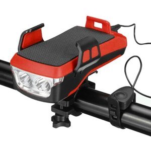Červený bike držiak so svetlom a 4000mAh batériou