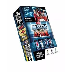 Futbalové karty Topps Match Attax TCG 2024/25 UCC Booster Tin 3 modrá