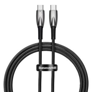 Baseus Glimmer Series Fast Charging Datový Kabel USB-C - USB-C 100W 1m Black