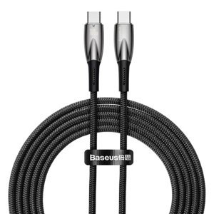 Baseus Glimmer Series Fast Charging Datový Kabel USB-C - USB-C 100W 2m Black