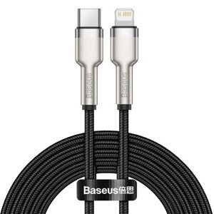 Baseus Cafule Metal Series Datový Kabel USB-C - Lighting 20W 2m Black