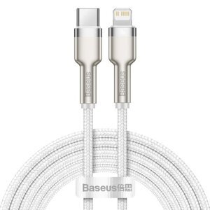 Baseus Cafule Metal Series Datový Kabel USB-C - Lighting 20W 2m White