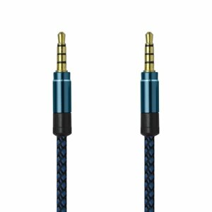 Kábel AUX 2x3.5mm jack 1.5m Modrý (EU Blister)