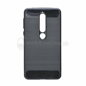 Puzdro Carbon Lux TPU Nokia 6.1 2018 - čierne