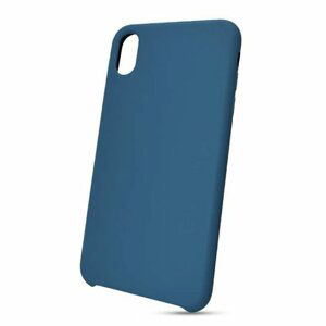Puzdro Liquid Soft TPU iPhone XS MAX - tmavo-modré
