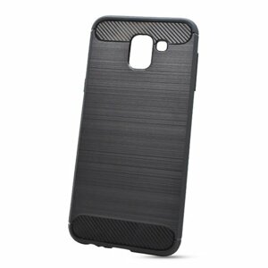 Puzdro Carbon Lux TPU Samsung Galaxy J6 J600 - čierne