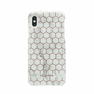 SoSeven Fashion Milan Hexagonal Marble White/Rose Gold pro iPhone X/XS