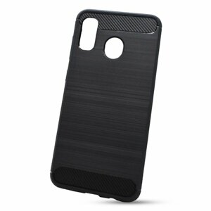 Puzdro Carbon Lux TPU Samsung Galaxy A30 A305 - čierne