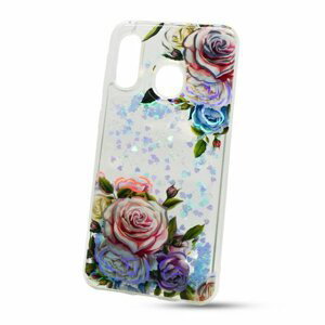 Puzdro Shimmer Design TPU Samsung Galaxy A20e - kvety