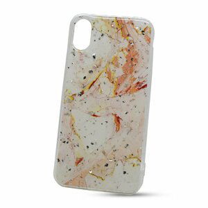 Puzdro Vennus Marble TPU iPhone X/XS vzor 9 - bielo-ružové