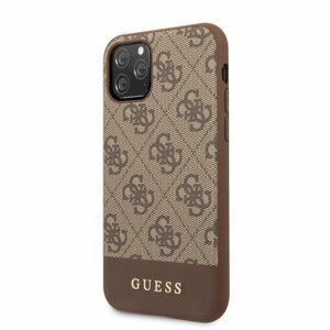 Puzdro Guess iPhone 11 GUHCN61G4GLBR silikónové - hnedé