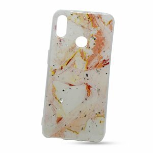 Puzdro Vennus Marble TPU Xiaomi Redmi Note 7 design 9 - bielo-ružové