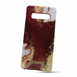 Puzdro iDeal Of Sweden Samsung Galaxy S10+ G975 Golden Burgundy Marble