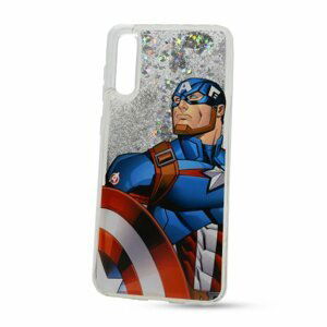 Puzdro Marvel TPU Samsung Galaxy A50 A505/A30s A307 Liquid Captain Amerika vzor 011 (licencia) - transparentné