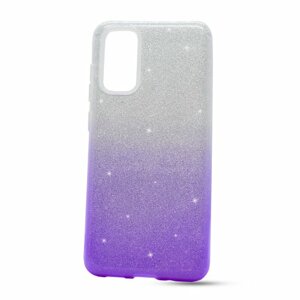 Puzdro Shimmer 3in1 TPU Samsung Galaxy S20 G980 - strieborno-fialové