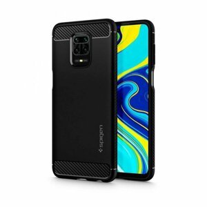 Puzdro Spigen Rugged Armor Xiaomi Redmi Note 9 Pro - čierne