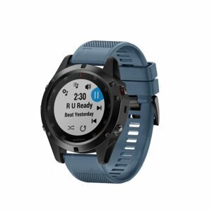 Tactical 683 Silikónový náramok pre Garmin Fenix 5X/6X QuickFit 26mm Sivomodrý